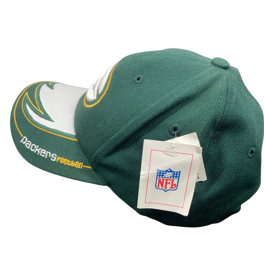 NFL Green Bay Packers Hat Adjustable Green White Yellow Embroidered Football Cap - Picture 2 of 4